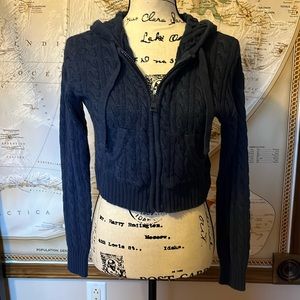 American eagle navy sweater jacket size S